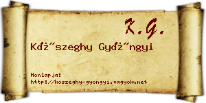 Kőszeghy Gyöngyi névjegykártya